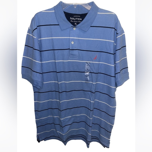 Nautica Men's Solid Deck Shirt Large Coastal Camel Heather